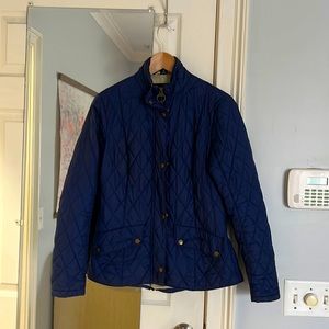 Barbour Flyweight Calvary Jacket Navy Size 8 Excellent Condition